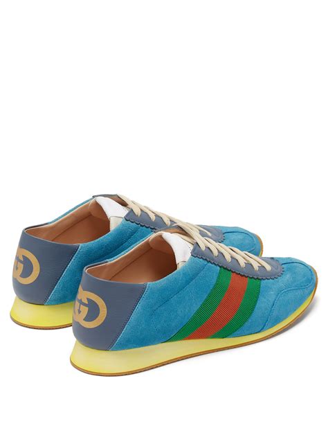 gucci sneakers with blue wolves|blue Gucci sneakers suede.